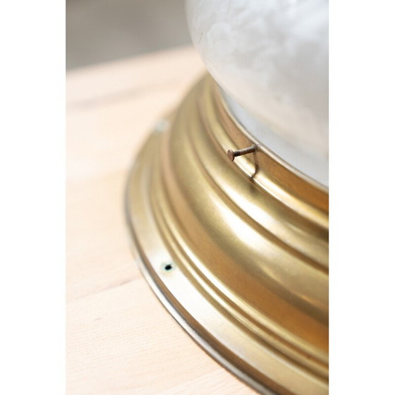 Image 1 of Vintage Aluminium und Glas Deckenleuchte, Deutschland 1979