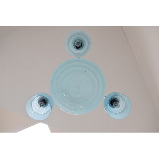 Image 1 of Chrom-Kronleuchter im Art-déco-Stil, tschechisch 1930