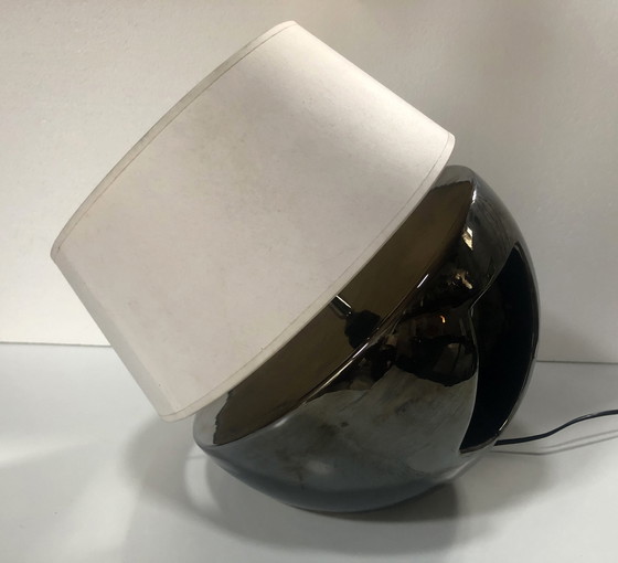 Image 1 of Große Lampe Vintage - Emaillierte Steingut - Louis Drimmer - Space Age - 1960