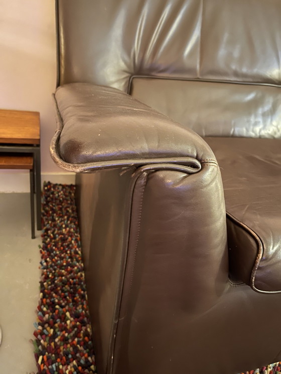 Image 1 of 2-Sitzer B&B Italia Ledersofa Modell Lauriana von Afra & Tobia Scarpa, 1970er