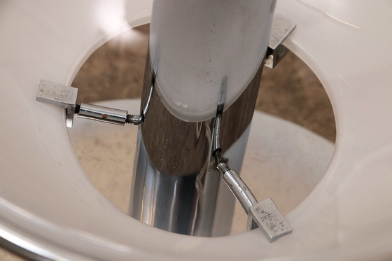 Image 1 of Italienische Design Tischlampe aus Chrom mit Glas, 1960