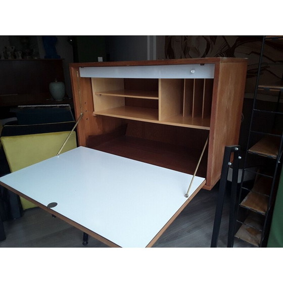 Image 1 of Vintage-Sekretär aus Esche von Pierre Guariche, 1950