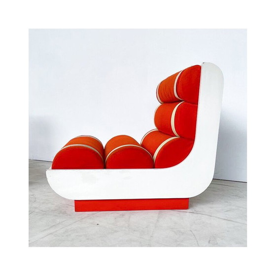 Image 1 of Paar rote Vintage-Sessel, Italien 1960