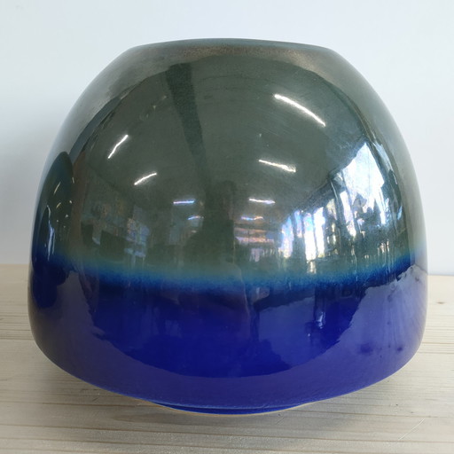 2 Vintage 'Japonese' (Stil) Keramik Pilz Blumentöpfe Pflanze Töpfe