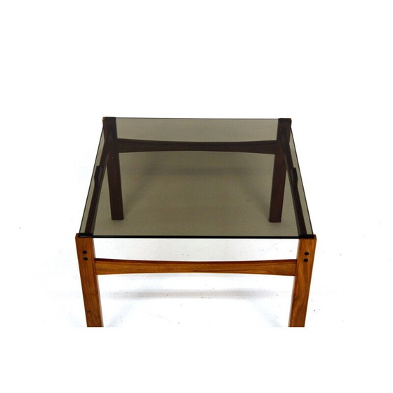 Image 1 of Vintage Couchtisch aus Rauchglas, Schweden 1970