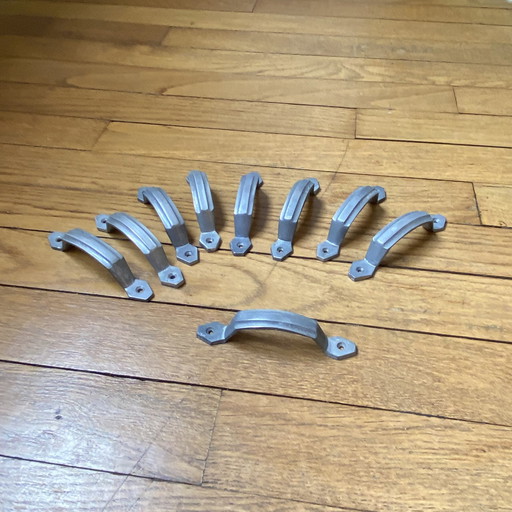 Lot Von 9 Aluminium Schublade Möbelgriffe