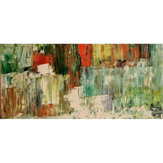 Image 1 of Vintage abstrakte komposition auf leinwand von Jacques Mary