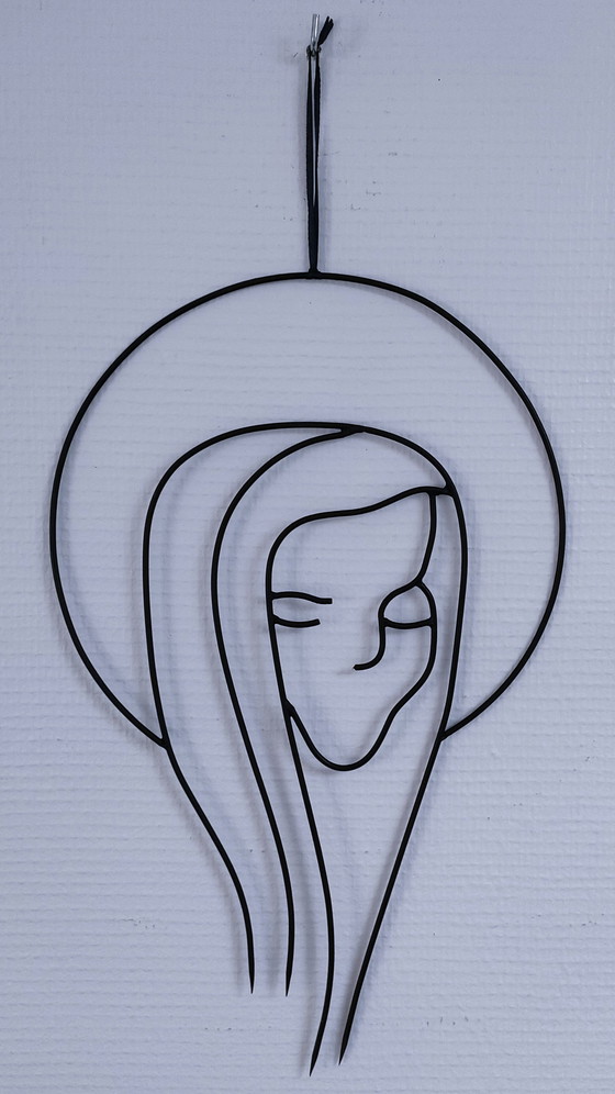 Image 1 of Modernistische Skulptur Metall Heilige Stilisierte 60er Jahre