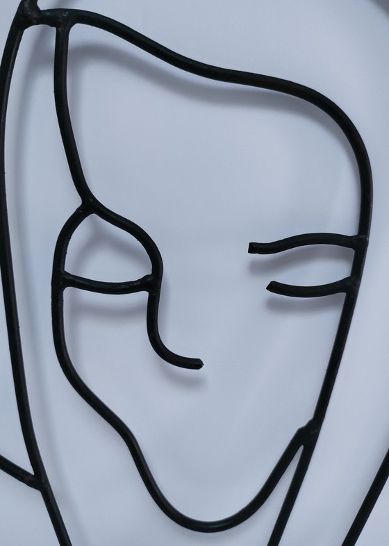 Image 1 of Modernistische Skulptur Metall Heilige Stilisierte 60er Jahre