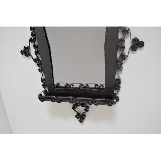 Image 1 of Vintage Wandspiegel aus Glas und Metall, Tschechoslowakei 1960