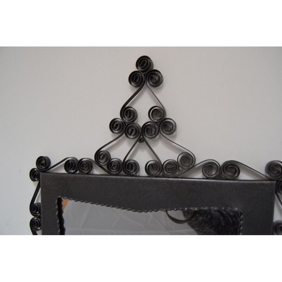 Image 1 of Vintage Wandspiegel aus Glas und Metall, Tschechoslowakei 1960