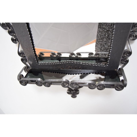 Image 1 of Vintage Wandspiegel aus Glas und Metall, Tschechoslowakei 1960