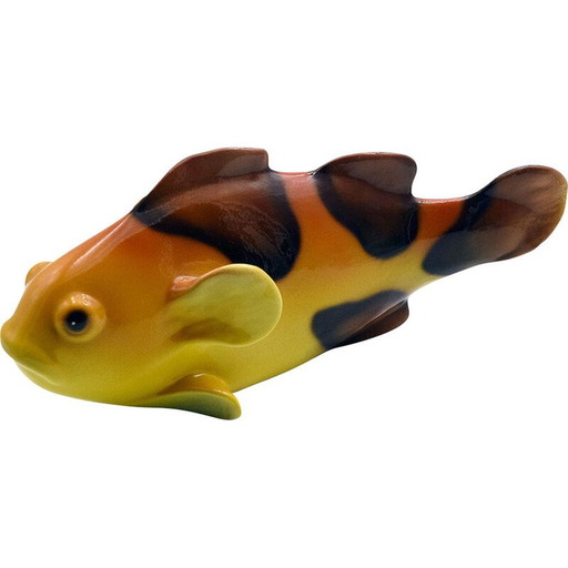 Italienischer Fisch aus glasierter Keramik, 1960er Jahre