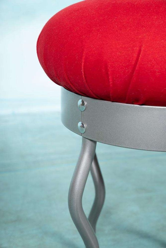 Image 1 of Space Age Zickzack-Hocker 90er Jahre Vintage Ikea Hocker