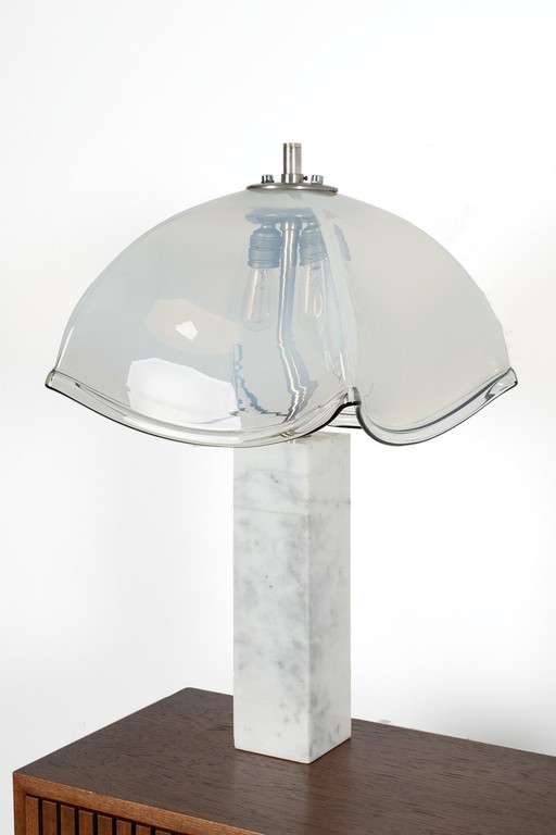 Vintage Glas-Tischlampe