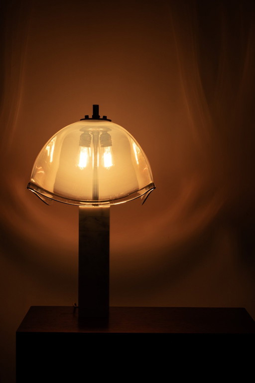 Vintage Glas-Tischlampe