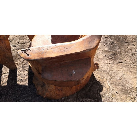 Image 1 of Brutalistisches Ulmenholz-Wohnzimmer-Set, 1950