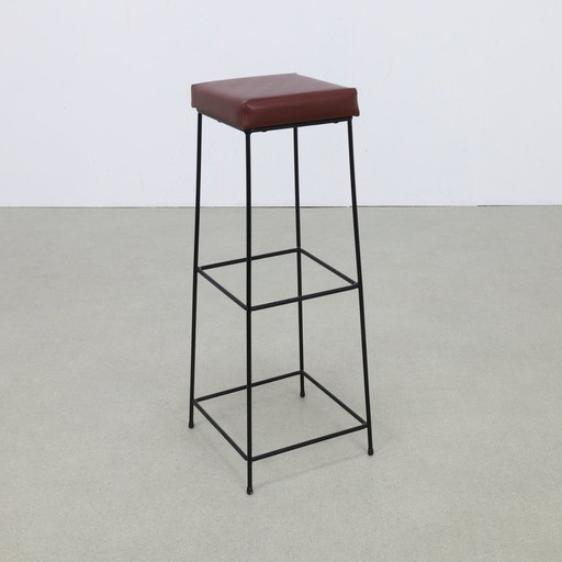 6X Barhocker Minimalist, 1960er Jahre