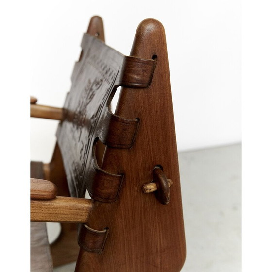 Image 1 of Vintage leather rocking chair by Angel Pazmino, Ecuador