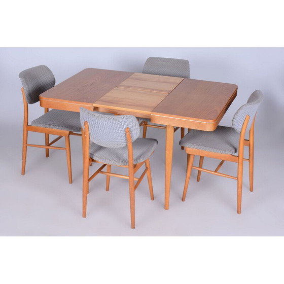 Image 1 of Alter Eichen-Esstisch für Jitona Soběslav, Tschechoslowakei 1950