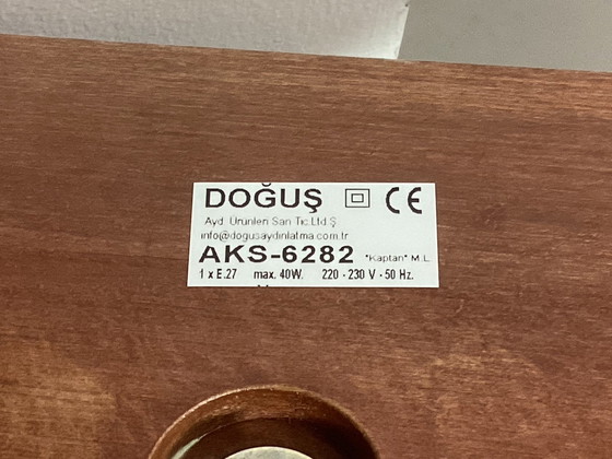 Image 1 of Maritime Teakholzlampe Achtziger Jahre Design