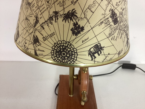 Image 1 of Maritime Teakholzlampe Achtziger Jahre Design
