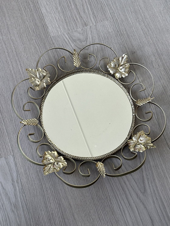 Image 1 of Vintage 50s Spiegel Messing Französisch