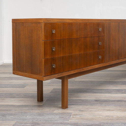 60Er Jahre Sideboard, Nußbaum, Restauriert, 240Cm