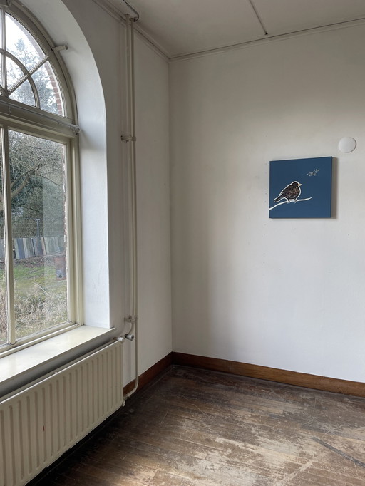 Gemälde einer Amsel