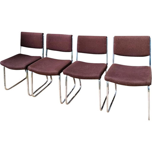 Paar verchromte Vintage-Stühle