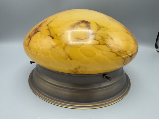 Image 1 of Art Deco Stil marmorierte Deckenlampe