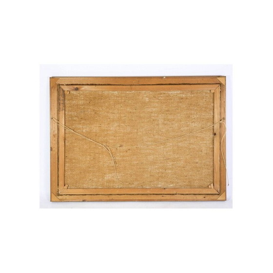 Image 1 of Vintage Ölgemälde von Fischerbooten in Ufernähe, 1930