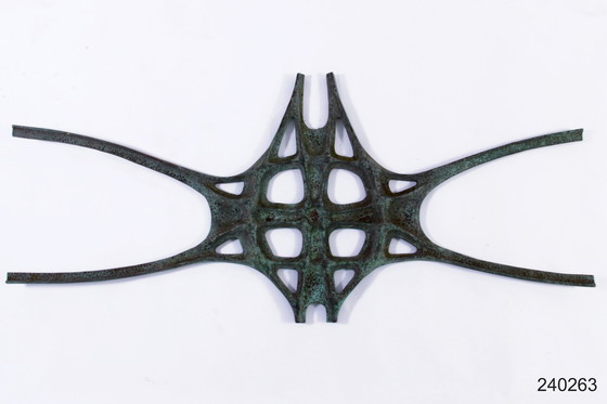 Image 1 of Brutalistische "Zeitlose Eleganz" Bronzewandskulptur