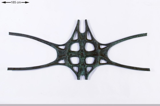 Image 1 of Brutalistische "Zeitlose Eleganz" Bronzewandskulptur