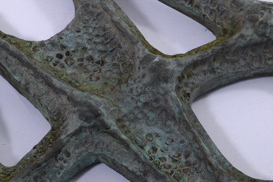 Image 1 of Brutalistische "Zeitlose Eleganz" Bronzewandskulptur