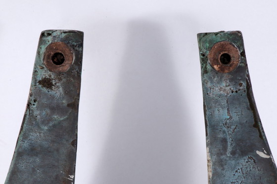 Image 1 of Brutalistische "Zeitlose Eleganz" Bronzewandskulptur