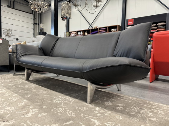 Image 1 of Leolux Tango 3-Sitzer Sofa Schwarzes Leder