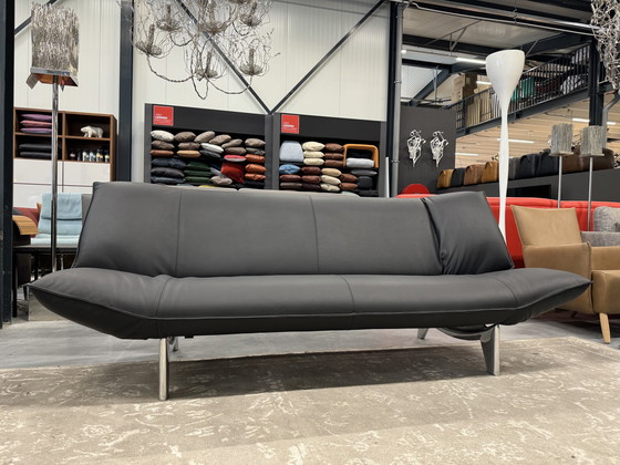 Image 1 of Leolux Tango 3-Sitzer Sofa Schwarzes Leder