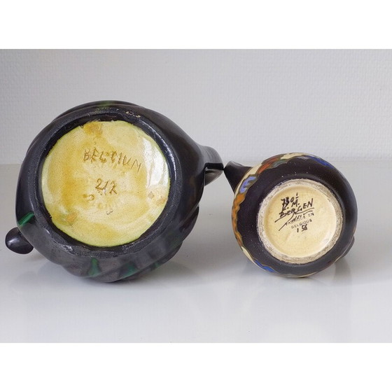 Image 1 of Paar alte Keramikvasen von M. Bergen, Belgien