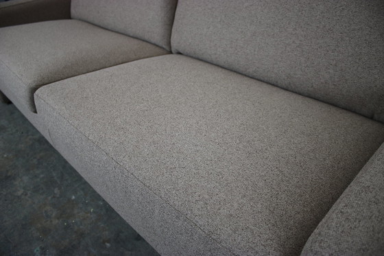Image 1 of Cor Conseta Dreisitzer Couch Grau Uni Stoff Sofa Hohe Lehne Neub.
