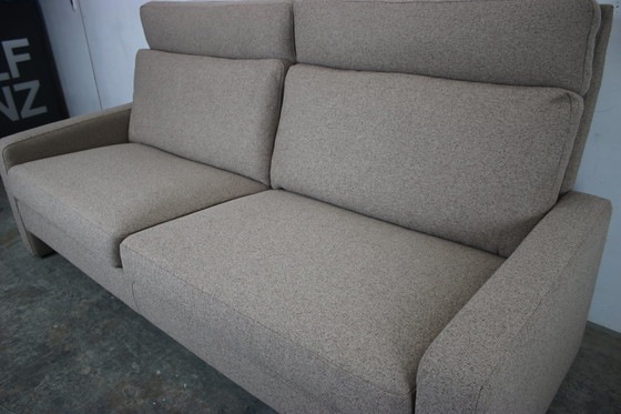 Image 1 of Cor Conseta Dreisitzer Couch Grau Uni Stoff Sofa Hohe Lehne Neub.
