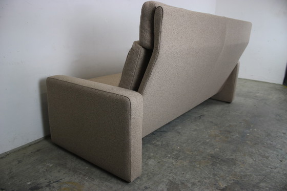 Image 1 of Cor Conseta Dreisitzer Couch Grau Uni Stoff Sofa Hohe Lehne Neub.