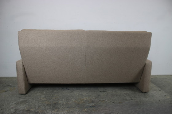 Image 1 of Cor Conseta Dreisitzer Couch Grau Uni Stoff Sofa Hohe Lehne Neub.