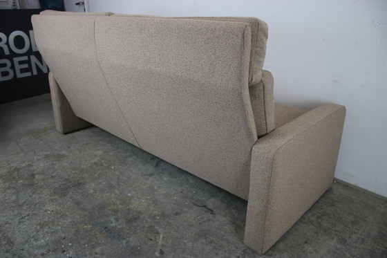 Image 1 of Cor Conseta Dreisitzer Couch Grau Uni Stoff Sofa Hohe Lehne Neub.