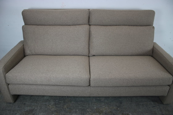 Image 1 of Cor Conseta Dreisitzer Couch Grau Uni Stoff Sofa Hohe Lehne Neub.