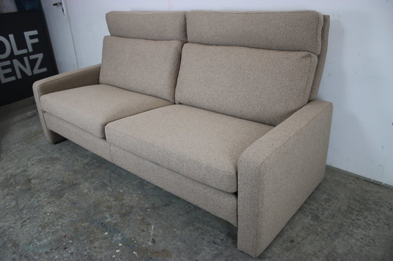 Image 1 of Cor Conseta Dreisitzer Couch Grau Uni Stoff Sofa Hohe Lehne Neub.
