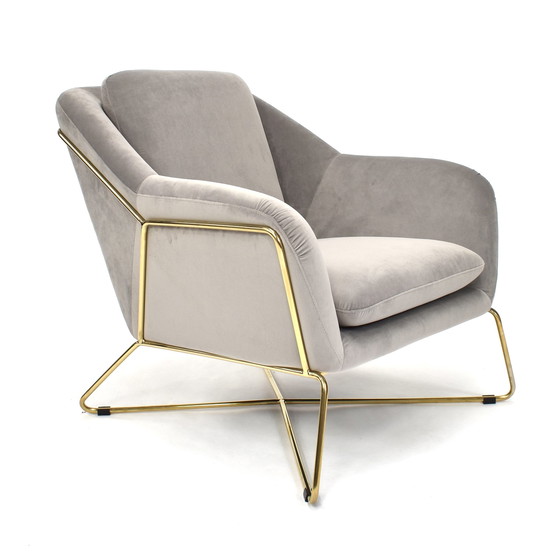 Image 1 of Soho Loungesessel aus schiefergrauem Samt