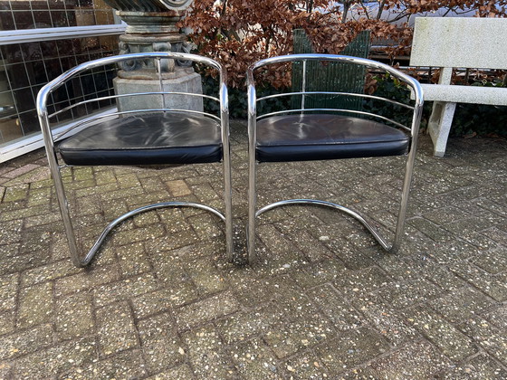 Image 1 of 2 Rohrgestellstühle aus den 1970er Jahren