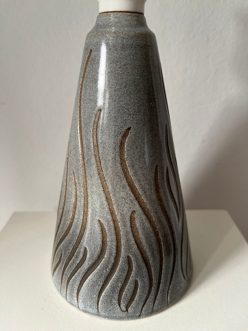 Loholt,Dänische Vintage Tischlampe/Lampenfuss, Relief, 1960S