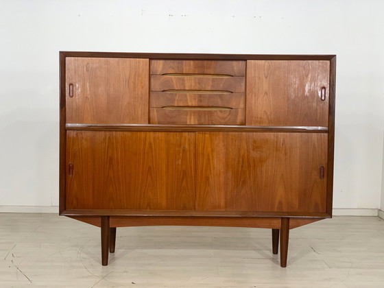 Image 1 of Danish teak highboard schrank wohnzimmerschrank vintage